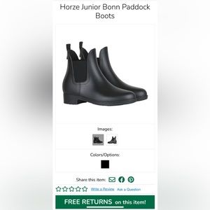Horze Junior Bonn Paddock Boots size 3